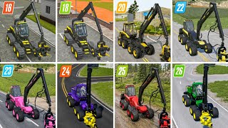 Fs16 vs Fs18 vs Fs20 vs Fs22 vs Fs23 vs Fs24 vs Fs25 vs Fs26 | Tree Cutting | Timelapse
