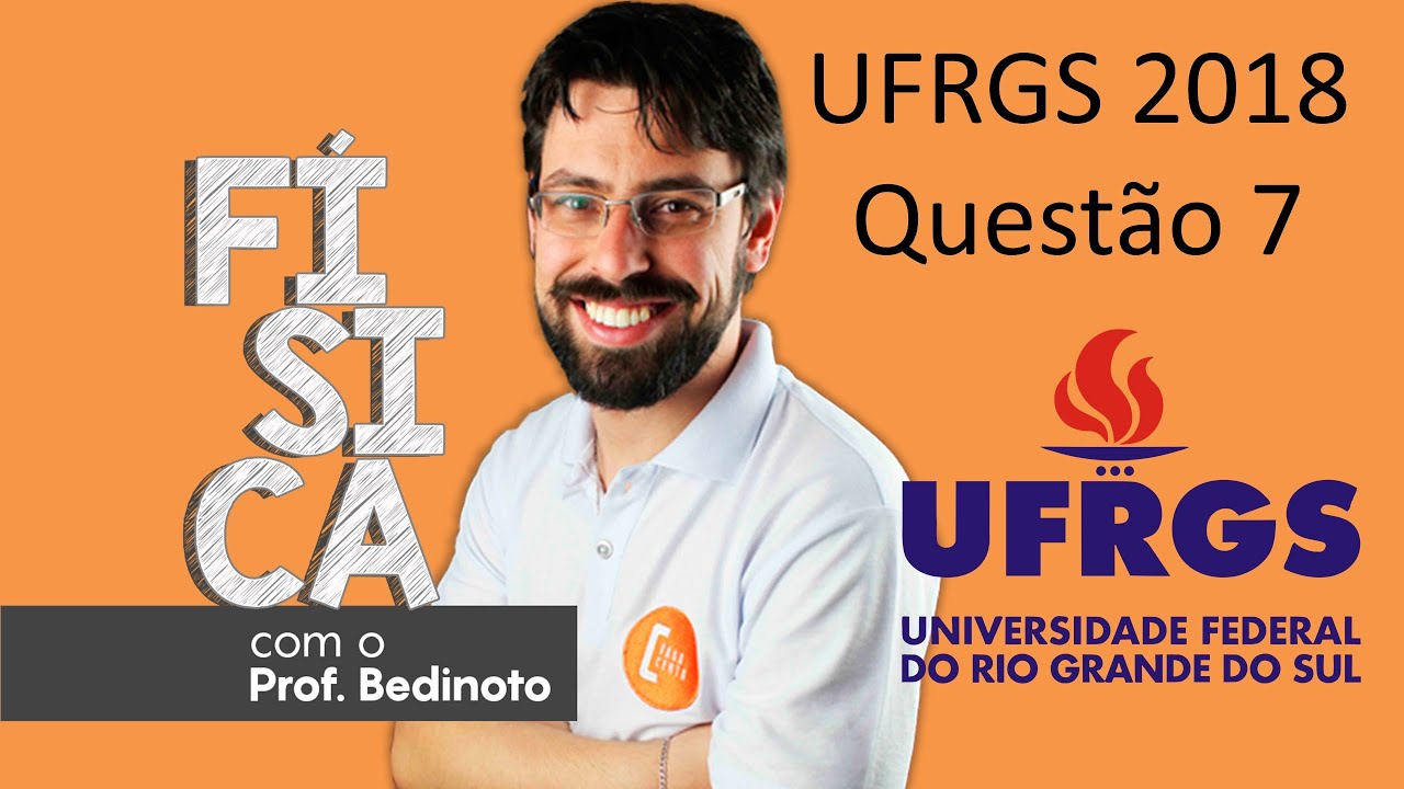 UFRGS 2018 - Questão 7 - A figura mostra três trajetórias, 1, 2 e 3, através das quais um corpo