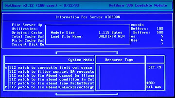 NetWare 3.12 Console Monitor - 1