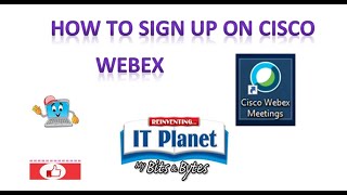 Cisco Webex sign up process