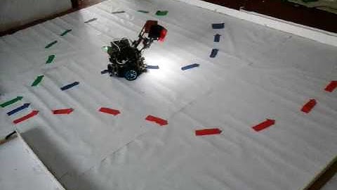 Maze solving robot with Colored line following