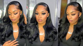 Super Laid Wig Install 🖤 | Body Wave Wig ft . Megalook Hair