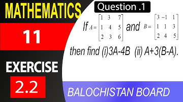 11th Math Exercise 2.2 Question 1 |Balochistan Board|