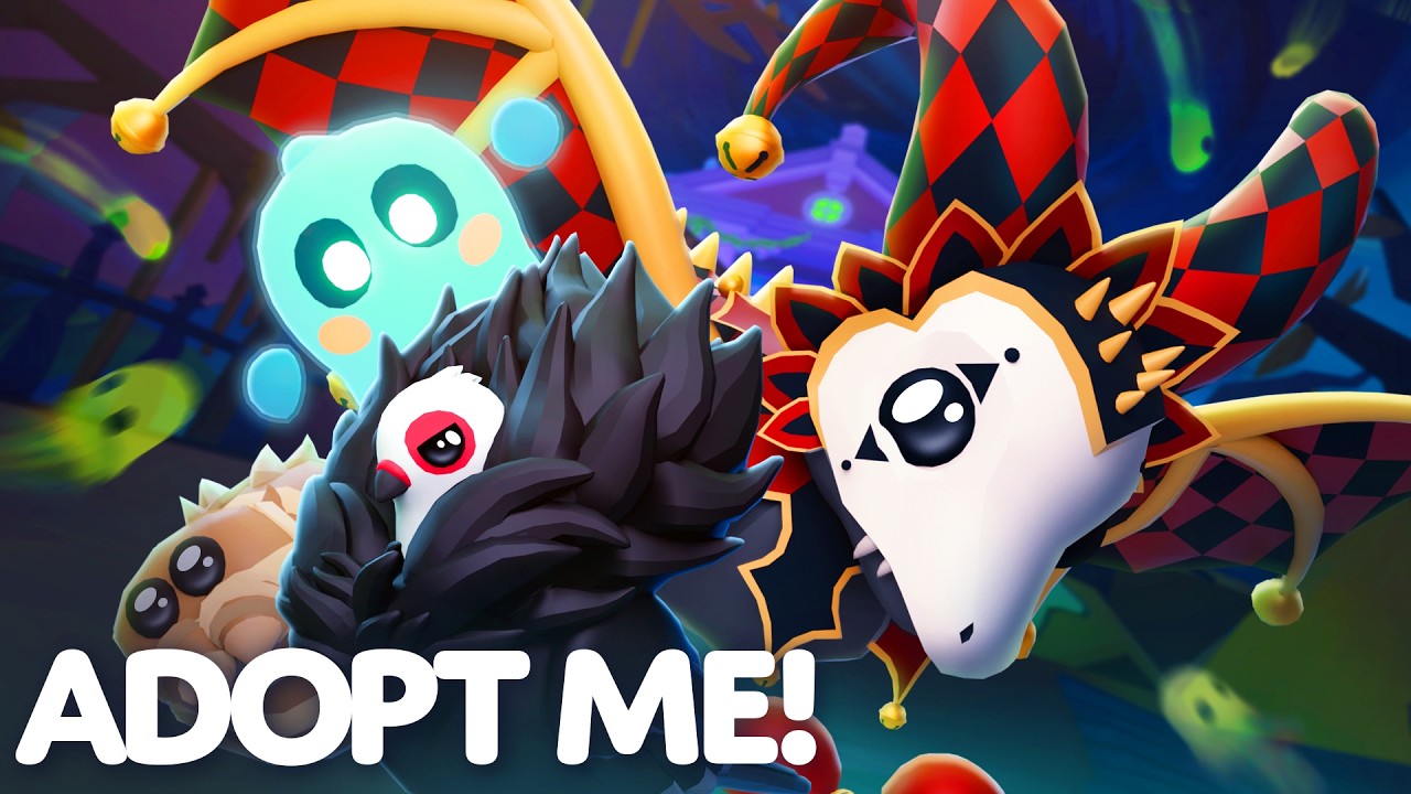 Hotel hantu dan para pet Halloween Adopt Me saat event Hauntlet