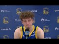 Brandin Podziemski Recaps Warriors Win Over Portland Trail Blazers | Apr. 11, 2024