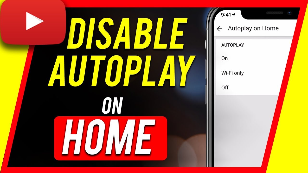 How To Disable Autoplay On Home Feature On Youtube