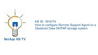 How to configure Remote Support Agent on a Clustered Data ONTAP storage system