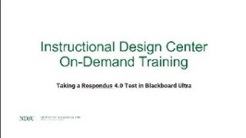Taking a Respondus 4.0 Test in Blackboard Ultra