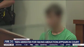 Florida teen accused of faking abduction appears in court