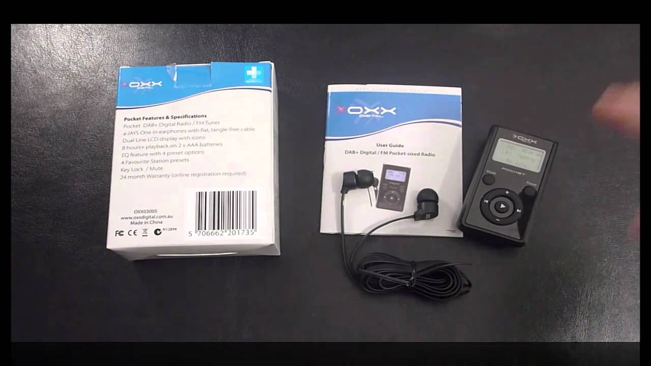 Review Oxx Digital Pocket Digital Radio & Jays earphones YouTube