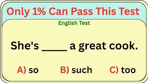 English Grammar Test ✨ Only 1% Can Pass This Test