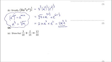Edexcel IGCSE Maths Revision Booklet 3, Q5, Q6, Algebraic fractions, indices, fractions