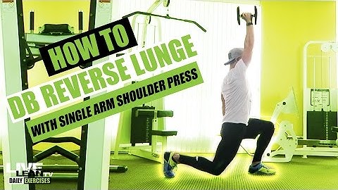 How To Do A DUMBBELL OFFSET REVERSE LUNGE WITH SINGLE ARM SHOULDER PRESS | Exercise Demo Video