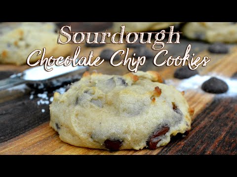 Sourdough Chocolate Chip Cookies | Bakery Style Cookies | Sourdough Discard Recipe