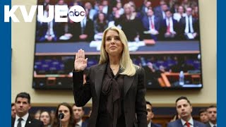 US AG Pam Bondi testifying before Congress over DOJ's handling of the Epstein files