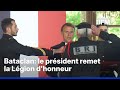 Emmanuel Macron remet la Légion d’honneur aux forces de l'ordre et pompiers intervenus au Bataclan