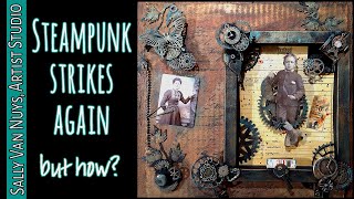 WIN THIS Steampunk Assemblage in Paper Frame | Process & Tutorial