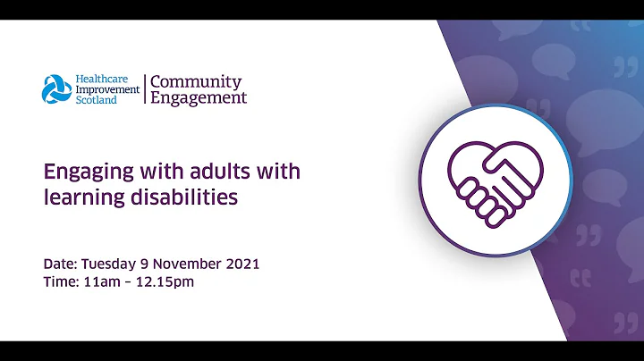Webinar: Engaging with adults with learning disabilities - 9 Nov 2021