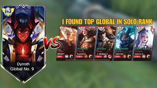 FINALLY!! TOP GLOBAL DYRROTH MEET ENEMIES TOP GLOBAL IN HIGH RANK (Who win)- DYRROTH BEST BUILD 2024