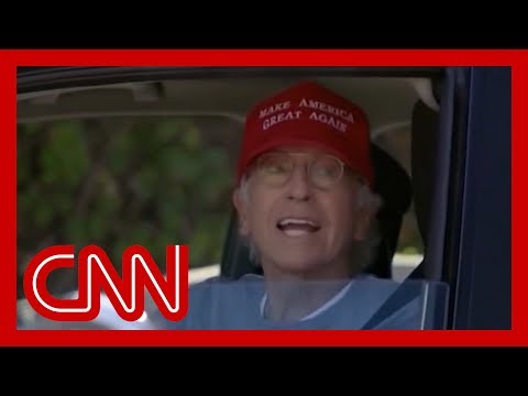 Trump tweets clip of Larry David in MAGA hat. Here's the part he might have missed