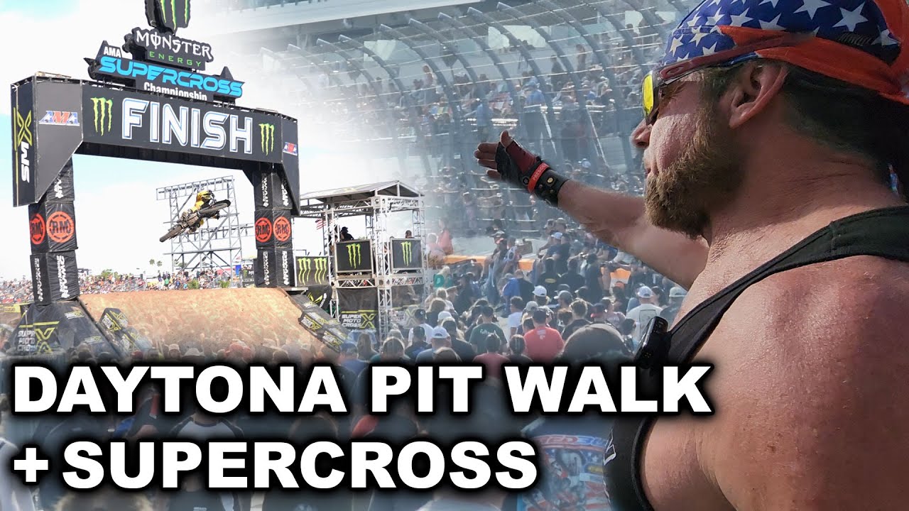 PIT WALK WITH SR @ SX DAYTONA SUPERCROSS ACTION!!
