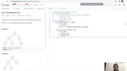 leetcode-965: Univalued binary tree (Using recursion)