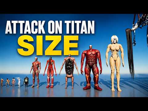 Attack on Titan Size Comparison 3D