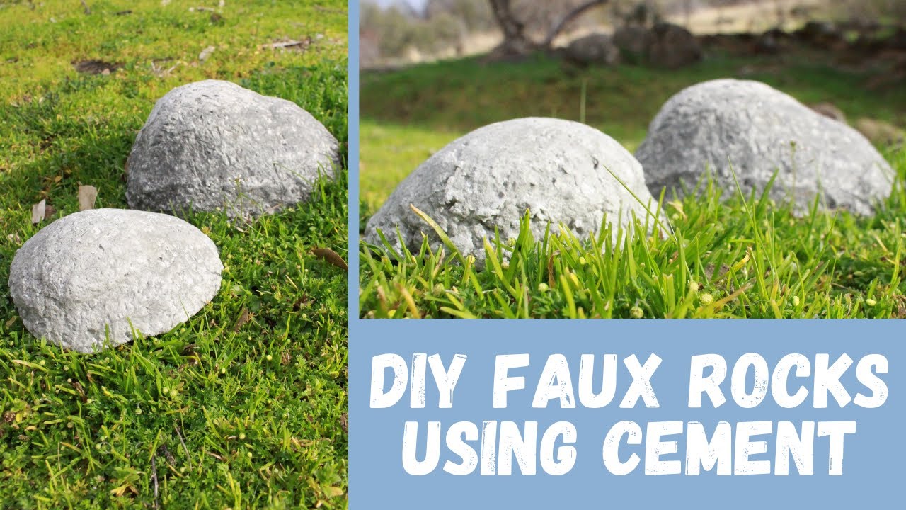 Easy Faux Rocks Using Papercrete, Lightweight Fake Cement Rocks for