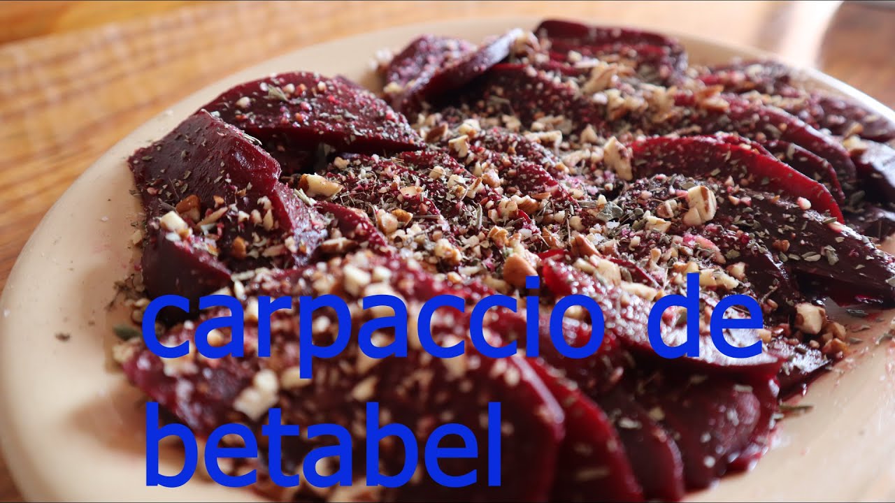 Receta vegana betabel || carpaccio de betabel una gran entrada|| suculenta