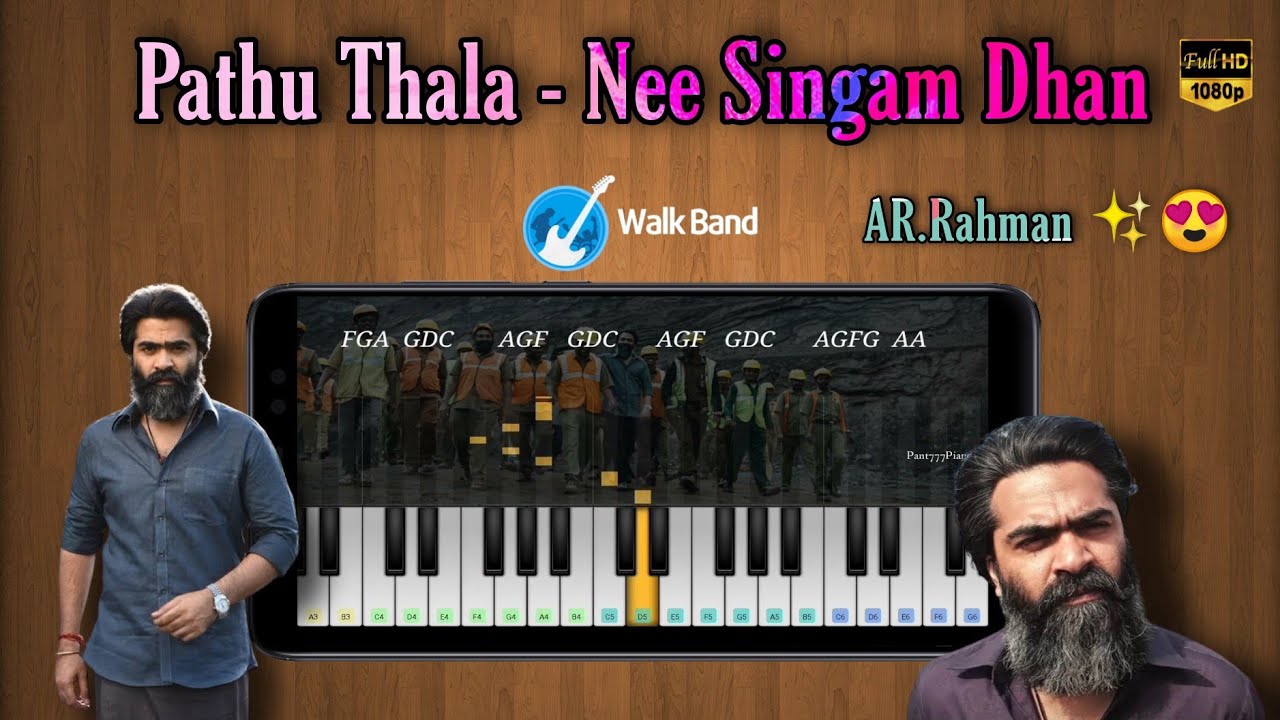 Pathu Thala  - Nee Singam Dhan Piano Cover | A. R.  Rahman | Piano Tutorial