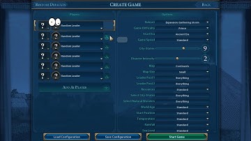 CIV 6 Advanced Create Game Mode Tutorial for Single Player