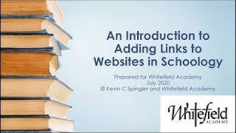 Adding Links to Schoology