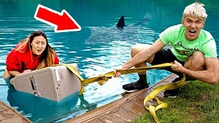 SAFE SUNK UNDERWATER!! 😱(POND MONSTER SIGHTING)