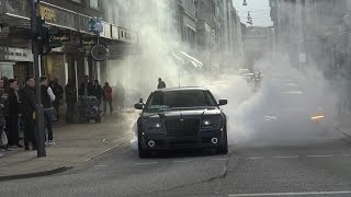 Chrysler 300c - Insane Burnout and got busted by Police!