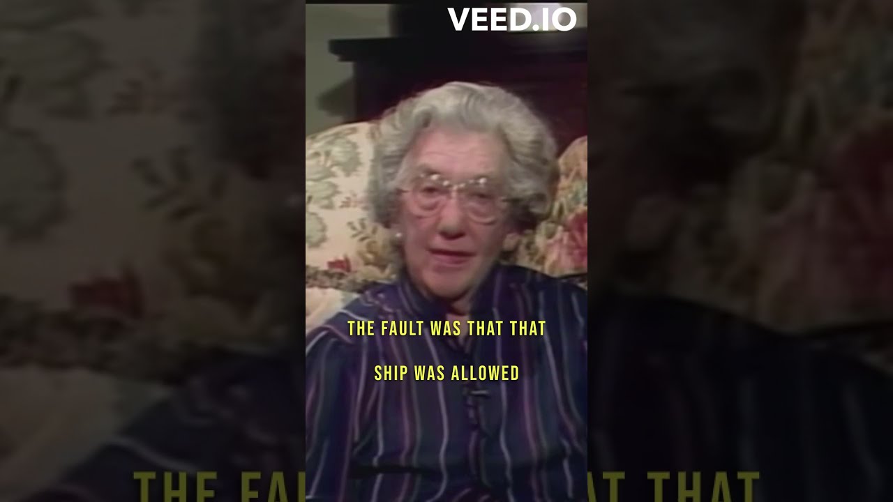 Titanic Survivor Talks About Who Is To Blame For The Ship Sinking 