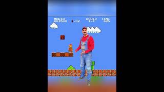 Ik stap in mijn eigen Mario-level! Dit is mijn moment om te stralen als de held uit de game.