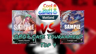 Cool Stuff Games Maitland OP07 Case Tournament - Top 4 Bonney vs R/P Law - One Piece Card Game