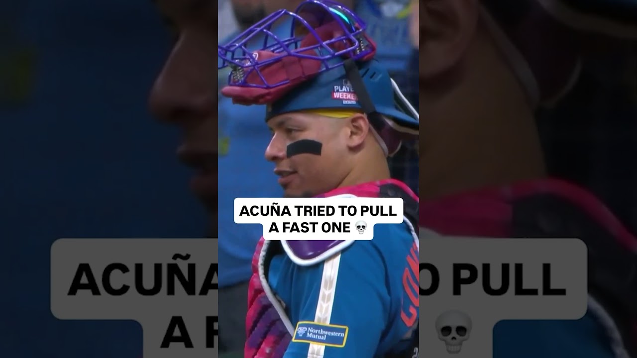 Ronald Acuña Jr. tried to catch William Contreras sleeping 😂