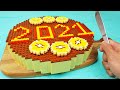 Lego Chocolate Cake - Lego In Real Life | Stop Motion Cooking | Happy New Year