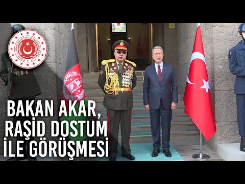 Bakan Akar, Afganistan Eski Cumhurbaşkanı Birinci Yardımcısı Mareşal Raşid Dostum ile Görüştü