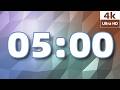 5 Minute Timer with Ticking Sound & Alarm | Countdown Timer with Real Clock Ticking. #countdown