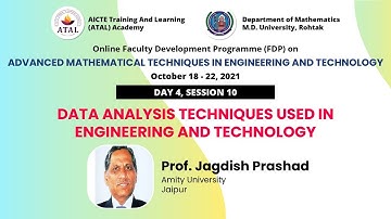 ATAL Online FDP on Advanced Mathematical Techniques In Engineering & Technology (DAY 4, SESSION 10)
