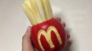 เปลี่ยนแอปเปิ้ลธรรมดา ให้กลายเป็นเฟรนฟรายเเมคสุดน่ารัก - Apple Fries