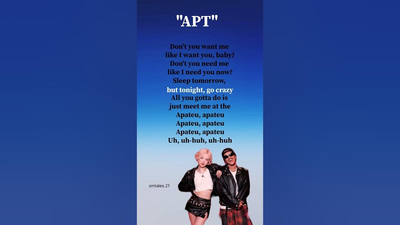 APT. lyrics - ROSÉ & Bruno Mars (Pre-Chorus) #lyrics #rosé #brunomars #apt