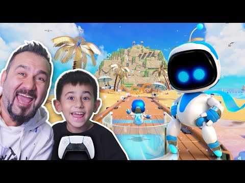 EGEMEN KAAN BULUTLARIN ÜZERİNDE PARKUR YAPTI! DEV ROBOT GÖRDÜK! | PS5 ASTRO'S PLAYROOM OYNUYORUZ