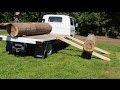 How to load logs on a truck using a 12v winch