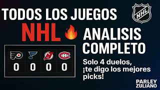 🔥 Todos los Juegos NHL de Hoy | Análisis Completo y Pronósticos | Parley Zuliano 🏒