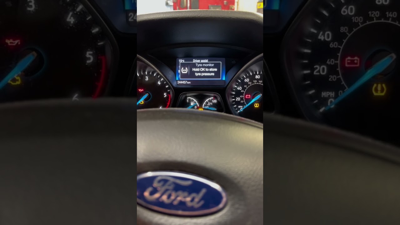 Ford Kuga tyre pressure reset