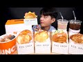 SUB) 에그드랍 대표 메뉴 4종, 던킨도너츠 디저트 먹방 리얼사운드_Egg Toast, Doughnut Dessert Realsound