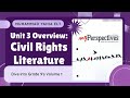 Unit 3 Overview - The Literature of Civil Rights - My Perspectives - Grade 9